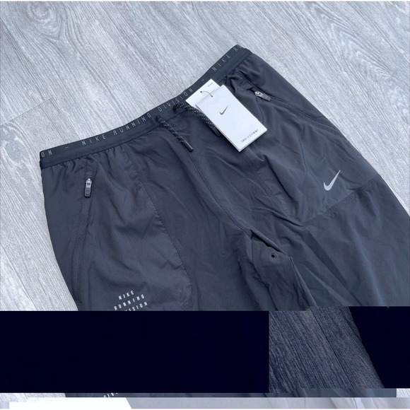 Nike Dri-FIT ADV UV Running Pants Men's Medium Black HJ4144-437 New - Picture 8 of 9